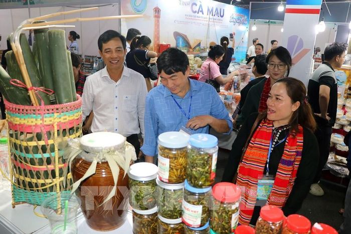Khách tham quan hội chợ triển lãm sản phẩm công nghiệp nông thôn tiêu biểu khu vực phía Nam. Ảnh: Thanh Vũ – TTXVN