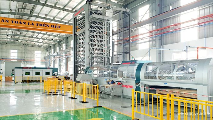 Hệ thống máy móc, thiết bị hiện đại tại nhà máy của Công ty CP Tập đoàn Cơ khí Công nghệ cao SIBA (SIBA GROUP), phục vụ hoạt động cơ khí chế tạo và gia công kim loại.