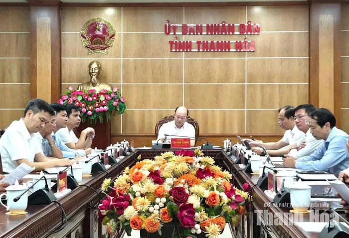 Các đại biểu dự hội nghị tại điểm cầu Thanh Hóa.