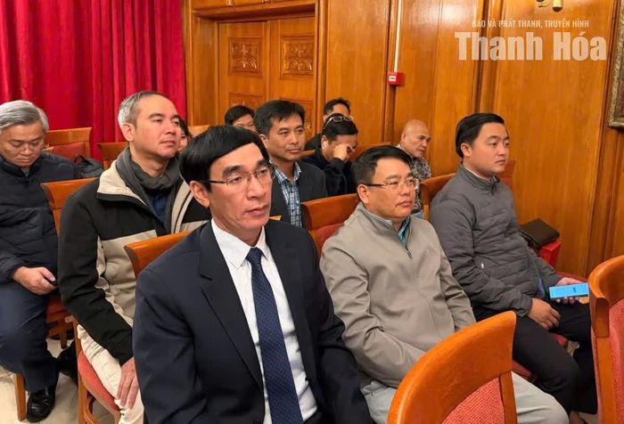 Trưởng Ban Nội chính Tỉnh ủy Nguyễn Ngọc Tiến và các đại biểu dự buổi làm việc. Ảnh: Sở Ngoại vụ tỉnh Thanh Hoá