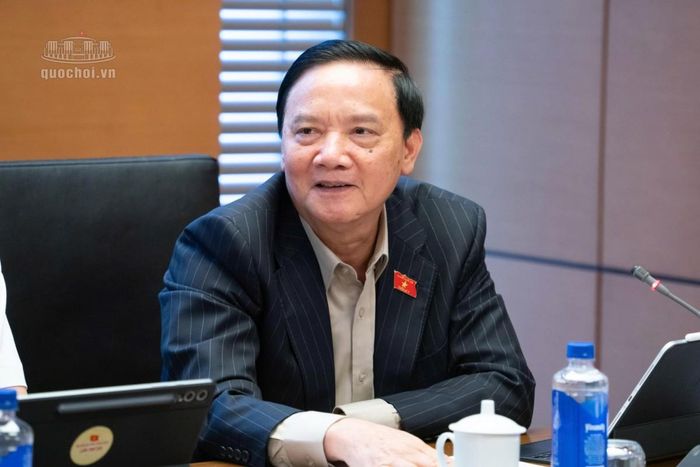 Phó Chủ tịch Quốc hội Nguyễn Khắc Định phát biểu tại Phiên thảo luận Tổ 11. Ảnh: Quochoi.vn