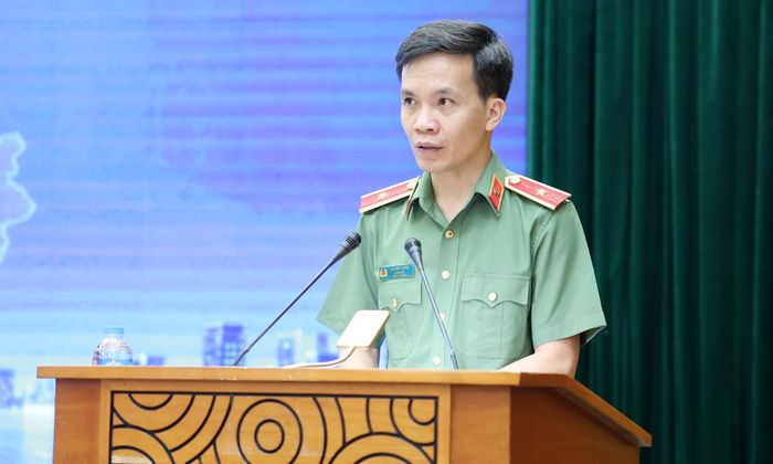 Thiếu tướng Bùi Duy Hưng phát biểu chỉ đạo tại chương trình diễn tập.