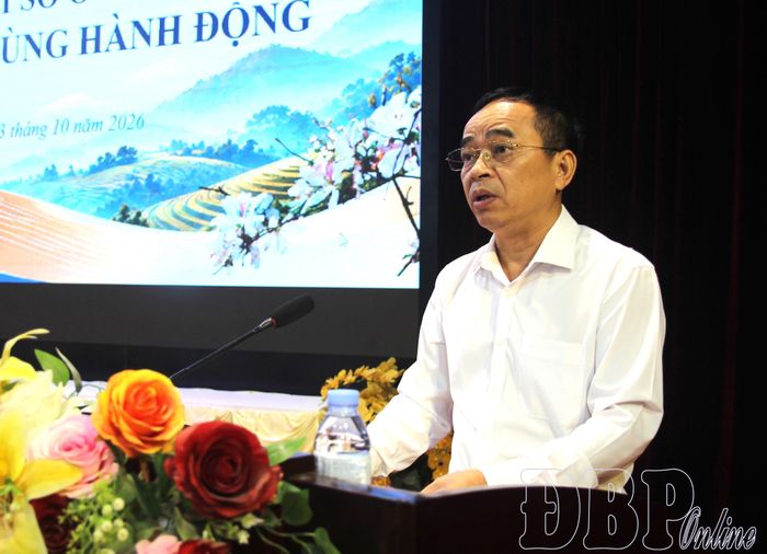 Đồng chí Nguyễn Văn Đoạt, Phó Chủ tịch UBND tỉnh phát biểu tại buổi tọa đàm.