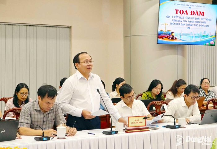Đại biểu đại diện các cơ quan, đơn vị tham gia phát biểu đóng góp nhiều ý kiến thiết thực. Ảnh: CTV