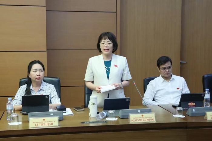 ĐB Nguyễn Thị Mai Phương đề nghị cụ thể hóa nguyên tắc nơi ở mới phải bằng hoặc tốt hơn nơi ở cũ, tạo căn cứ rõ ràng để thực hiện và giám sát chính sách. Ảnh: Đoàn ĐBQH tỉnh Gia Lai