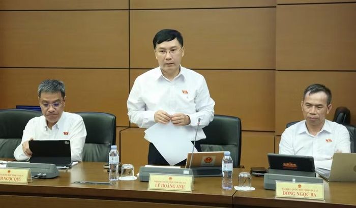  ĐB Lê Hoàng Anh đề nghị giữ bước thẩm tra chính sách, đồng thời khôi phục báo cáo tổng kết việc thi hành pháp luật thành thành phần bắt buộc trong hồ sơ xây dựng luật. Ảnh: Đoàn ĐBQH tỉnh Gia Lai 