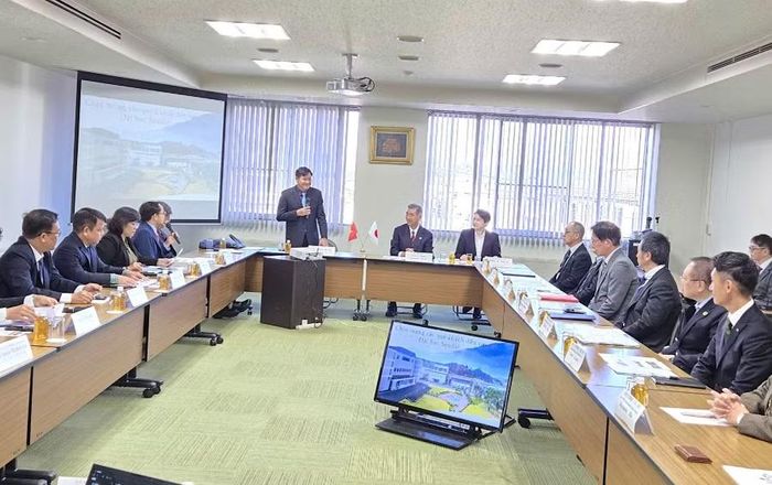 Đoàn công tác của Thường trực HĐND tỉnh Gia Lai làm việc với Trường Đại học Sendai. Ảnh: Thanh Thảo