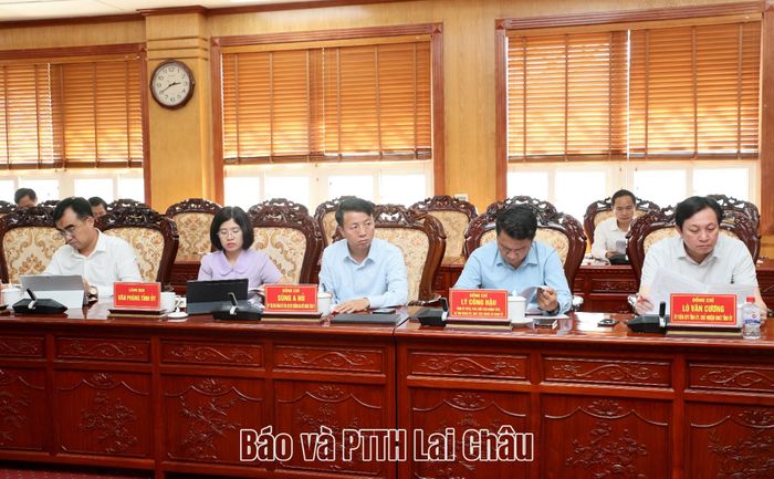 Các đại biểu dự buổi làm việc.