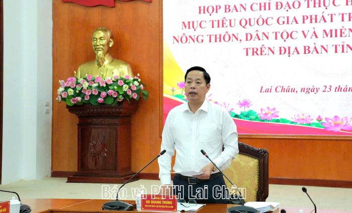 Đồng chí Hà Quang Trung - Phó Bí thư Tỉnh ủy, Chủ tịch UBND tỉnh phát biểu chỉ đạo.