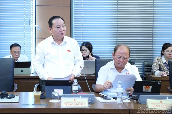 Đại biểu Tráng A Dương góp ý đối với dự án Luật Văn bản quy phạm pháp luật.