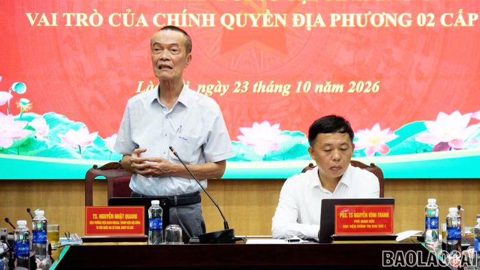 Ông Nguyễn Nhật Quang - Viện trưởng Viện Khoa học Công nghệ VINASA phát biểu tại hội thảo.