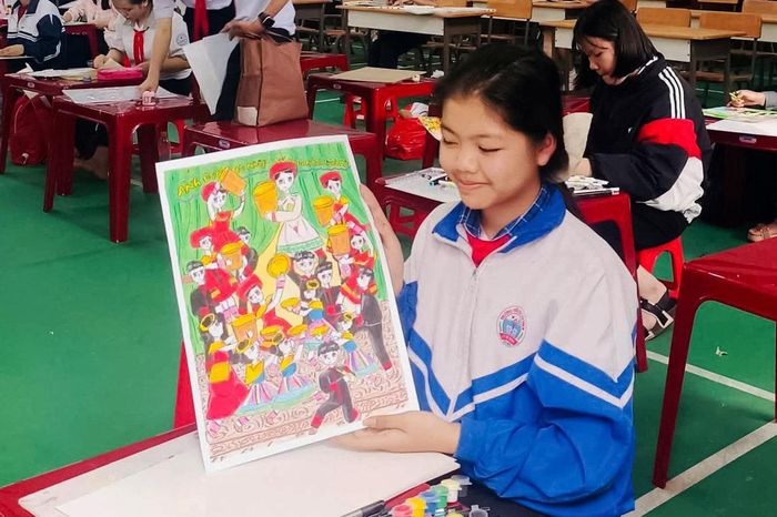 Nguyễn Thị Thảo An, Trường Tiểu học - THCS Đắk Búk So tại vòng thi chung kết cuộc thi vẽ tranh
