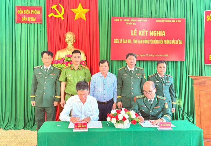 Xã Đắk Mil và Đồn Biên phòng Đắk M’Bai kết nghĩa