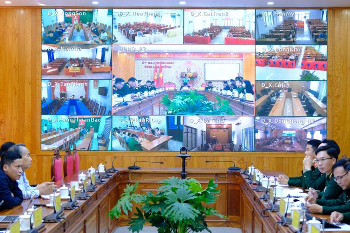 Hội nghị được tổ chức kết nối trực tuyến tới các xã, phường trên địa bàn tỉnh Lâm Đồng
