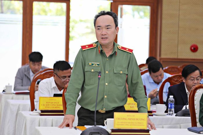 Thiếu tướng Trương Minh Đương, Giám đốc Công an tỉnh đề xuất cơ chế phối hợp giữa công an với các sở, ngành liên quan trong thực hiện làm sạch cơ sở dữ liệu đất đai
