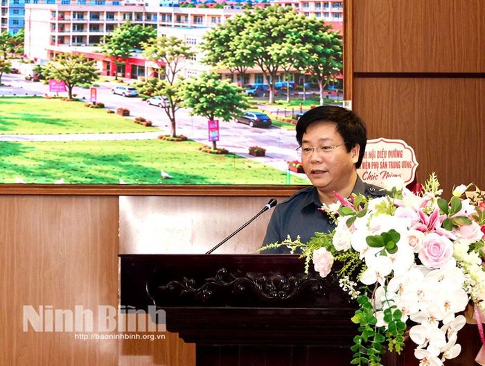 Tiến sĩ, Bác sĩ Trương Tuấn Anh, Hiệu trưởng Trường Đại học Điều dưỡng Nam Định phát biểu tại lễ kỷ niệm.