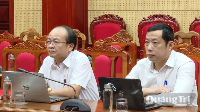 Các đại biểu tham dự hội nghị tại điểm cầu Quảng Trị - Ảnh: L.T