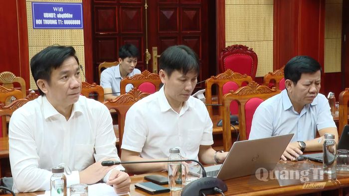 Các đại biểu tham dự hội nghị tại điểm cầu tỉnh Quảng Trị - Ảnh: L.T