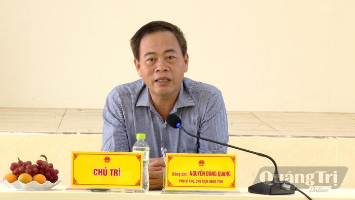 Đồng chí Nguyễn Đăng Quang, Phó Bí thư Tỉnh ủy, Chủ tịch HĐND tỉnh kết luận tại buổi làm việc - Ảnh: V.A