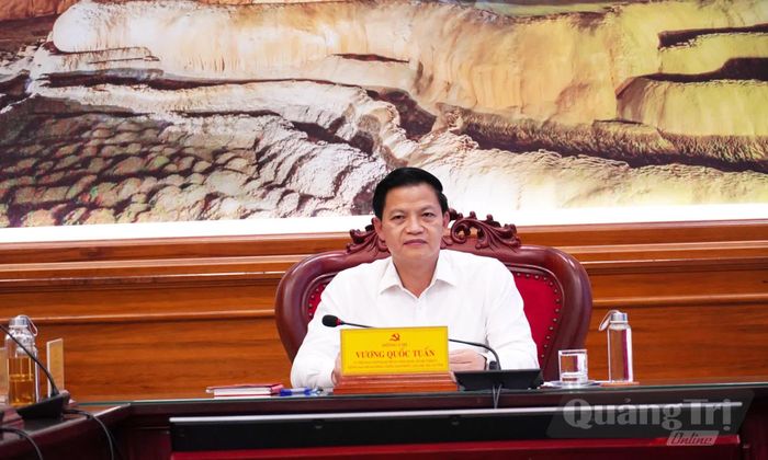 Đồng chí Vương Quốc Tuấn, Bí thư Tỉnh ủy chủ trì phiên họp - Ảnh: X.P