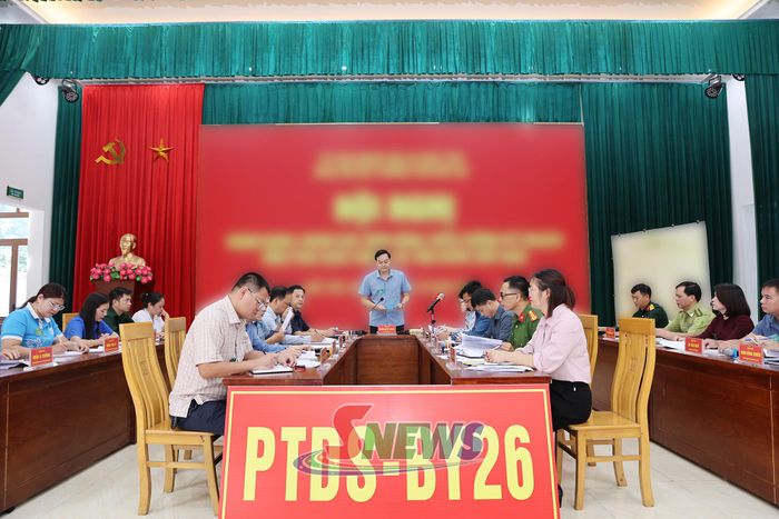 Ban Chỉ huy Phòng thủ dân sự xã Bắc Yên thực hành các nội dung theo khung diễn tập.