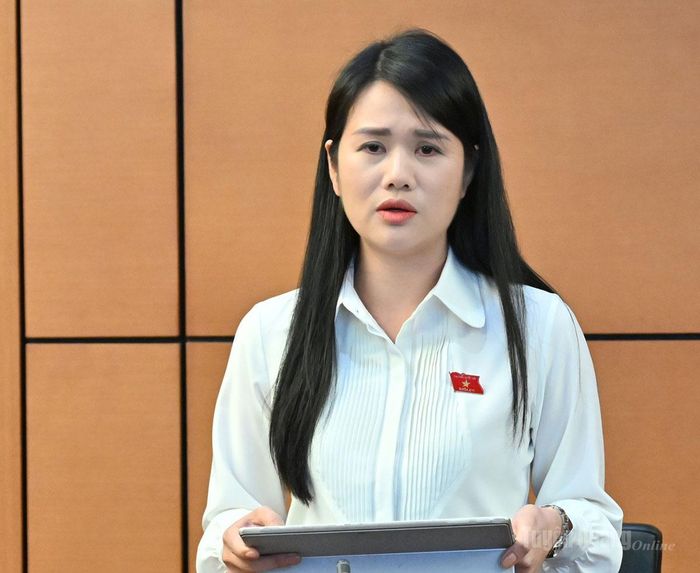 ĐBQH Vương Thị Hương phát biểu.