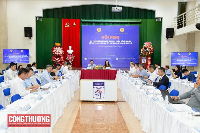 Hội nghị xin ý kiến với 03 đề án phát triển công nghiệp để thực hiện Nghị quyết số 109/NQ-CP của Chính phủ.