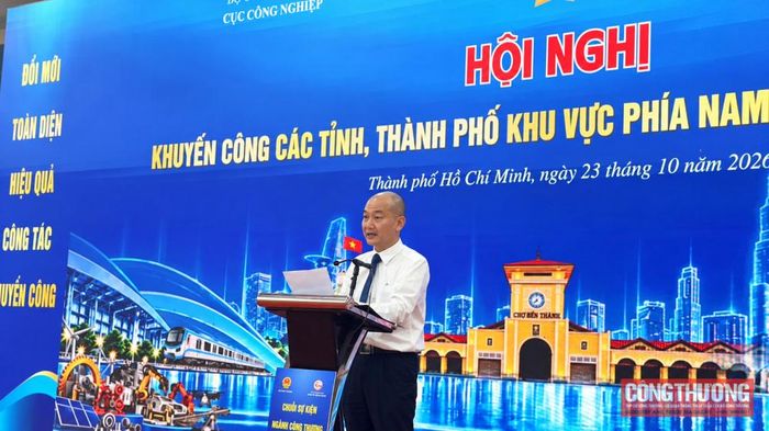 Ông Nguyễn Nguyên Phương - Phó Giám đốc Sở Công Thương TP. Hồ Chí Minh phát biểu tại Hội nghị