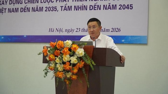 TS. Phan Đăng Phong - Viện trưởng Viện Nghiên cứu Cơ khí phát biểu tại Hội thảo “Xây dựng Chiến lược phát triển ngành cơ khí Việt Nam đến năm 2035, tầm nhìn đến năm 2045”