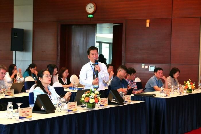 PGS.TS. Lê Anh Tuấn - Trưởng khoa Quản trị kinh doanh, Trường Đại học Điện lực chủ trì phần thảo luận tại Hội thảo.