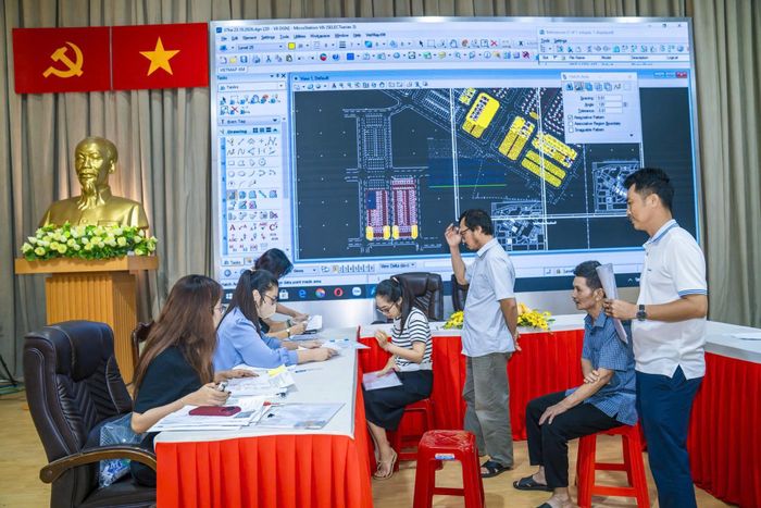 Công tác bốc thăm tái định cư có sự giám sát của nhiều đơn vị.