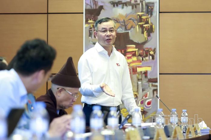 Bộ trưởng Bộ Tài chính Ngô Văn Tuấn phát biểu tại tổ. Ảnh: Đức Thanh