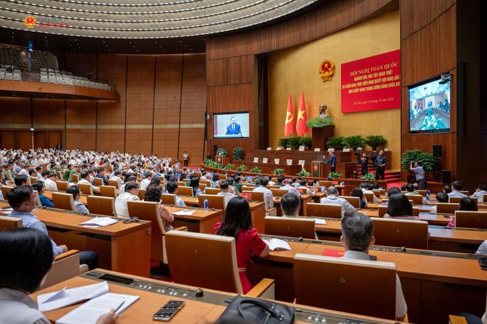 Hội nghị toàn quốc nghiên cứu, quán triệt và triển khai thực hiện Nghị quyết Trung ương 4, khóa XIV. Ảnh: Phạm Thắng