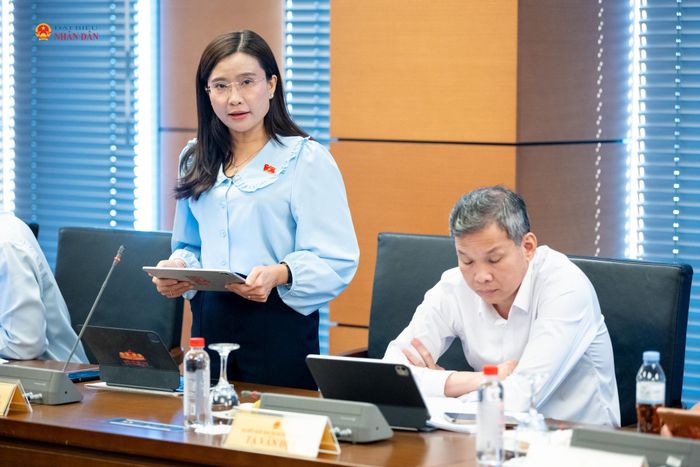 ĐBQH Nguyễn Phạm Duy Trang (TP. Hồ Chí Minh) phát biểu thảo luận tại Tổ 2