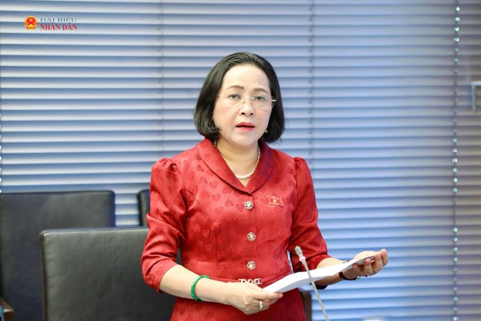 Phó Chủ tịch Quốc hội Nguyễn Thị Thanh phát biểu
