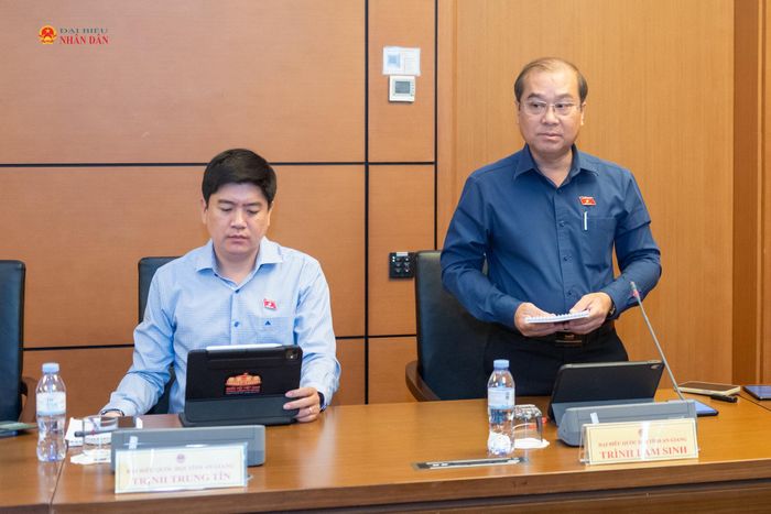 ĐBQH Trình Lam Sinh (An Giang) phát biểu. Ảnh: Mạnh Hưng