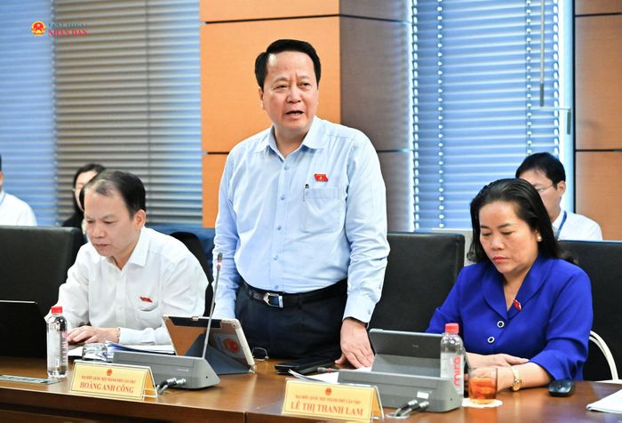 ĐBQH Hoàng Anh Công (TP. Cần Thơ) phát biểu. Ảnh: Quang Khánh