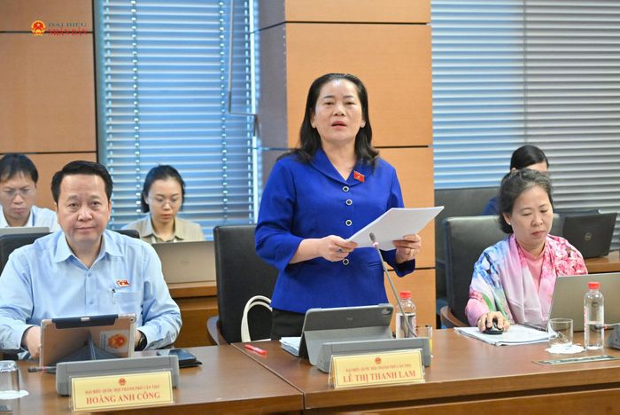 ĐBQH Lê Thị Thanh Lam (TP. Cần Thơ) phát biểu. Ảnh: Quang Khánh