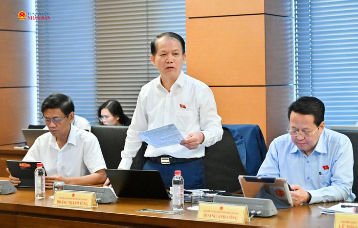 Bộ trưởng Bộ Tư pháp Hoàng Thanh Tùng phát biểu. Ảnh: Quang Khánh