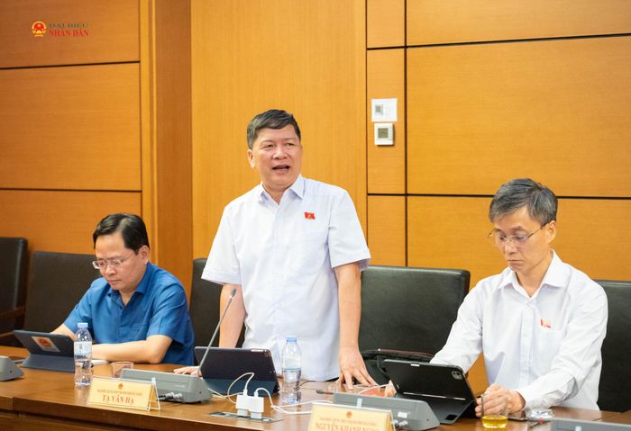 ĐBQH Tạ Văn Hạ (TP. Đà Nẵng) phát biểu. Ảnh Xuân Quý
