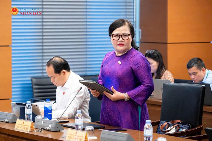 ĐBQH Nguyễn Thị Sửu (TP. Huế) phát biểu
