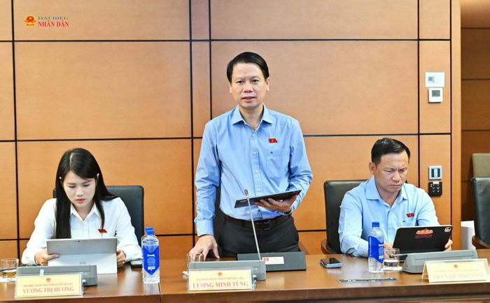 ĐBQH Lương Minh Tùng (Đắk Lắk) phát biểu.