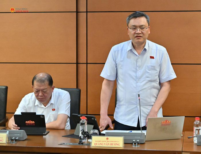 ĐBQH Quàng Văn Hương (Sơn La) phát biểu. Ảnh: Quang Khánh