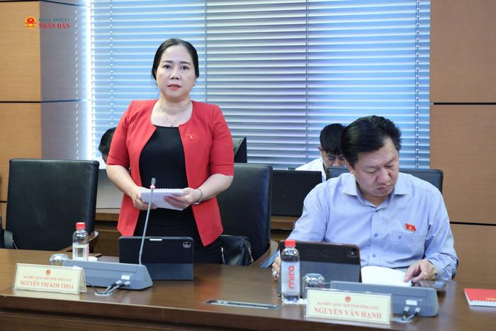 ĐBQH Nguyễn Thị Kim Thoa (Vĩnh Long) phát biểu