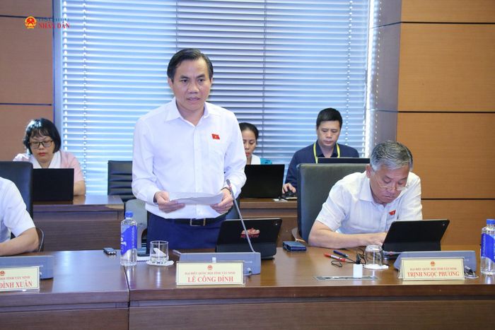 ĐBQH Lê Công Đỉnh (Tây Ninh) phát biểu. Ảnh: Đắc Trường