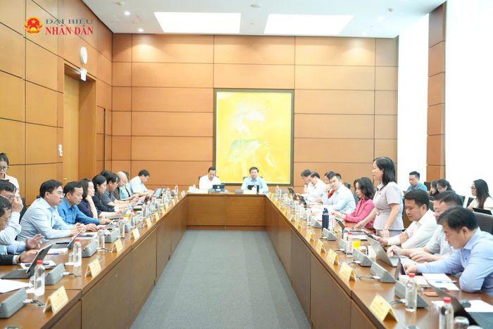 Quang cảnh thảo luận tại Tổ 4. Ảnh: Bảo Quyên