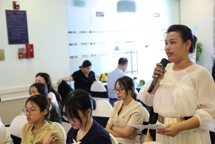 Đại diện một doanh nghiệp xuất nhập khẩu chia sẻ tại sự kiện. Ảnh: ITPC.