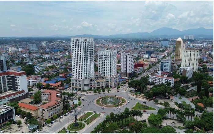 Thái Nguyên nhìn từ trên cao.