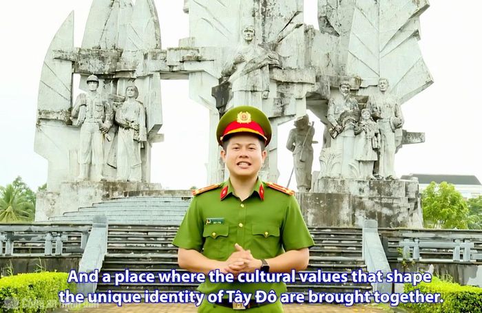Tuổi trẻ Công an TP Cần Thơ thực hiện video giới thiệu, quảng bá về Khu di tích lịch sử Chiến thắng Chương Thiện.