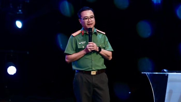 Thiếu tá Mai Quyết Thắng, Phó Trưởng ban Thời sự, Truyền hình CAND chia sẻ nhiều kinh nghiệm quý từ thực tiễn công tác.